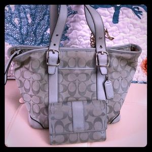Coach tote bag in signature C monogram fabric